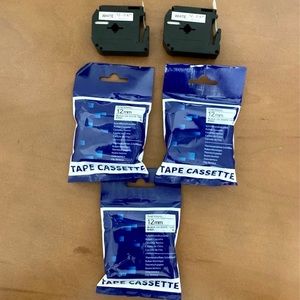 Tape cassettes for Brother labeling device